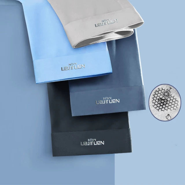 Breathable Ice Silk Boxer Briefs – 4-Pack Set